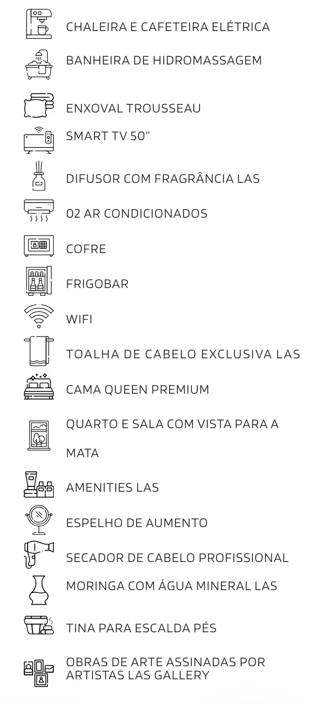 Amenidades da Suíte LAS do LAS Hotel Boutique